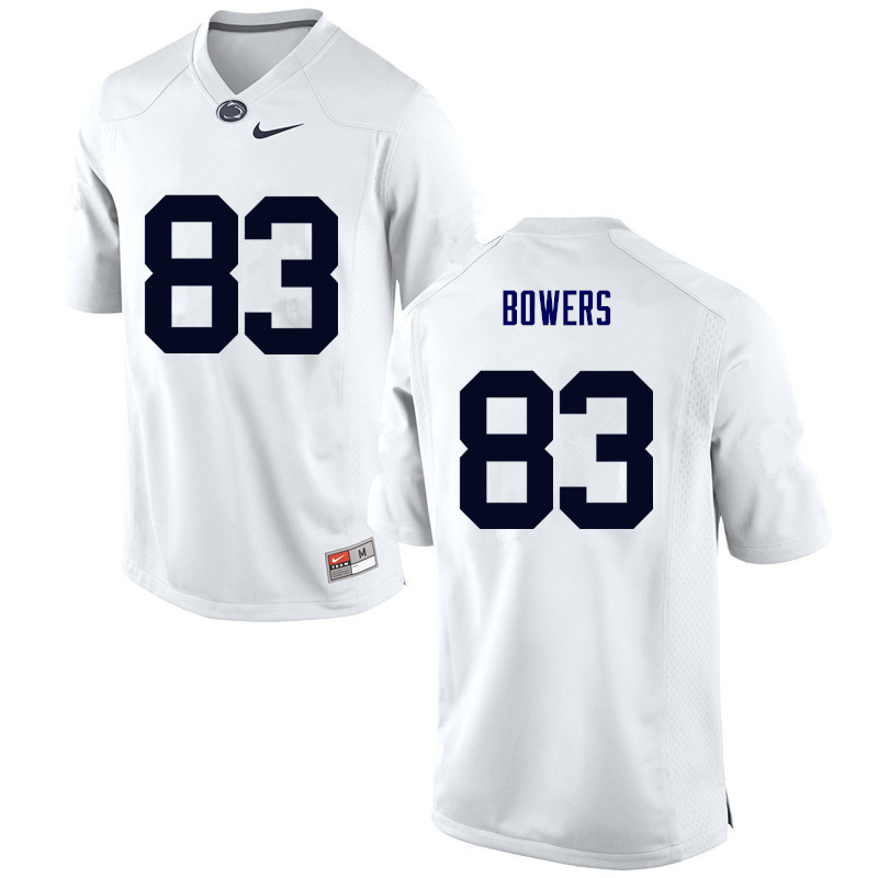 NCAA Nike Men's Penn State Nittany Lions Nick Bowers #83 College Football Authentic White Stitched Jersey PTK7898QO